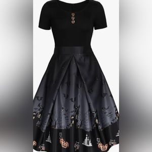Dress with Bats and pumpkins